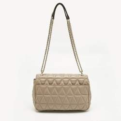 مملوكة مسبقًا Micheal Kors Beige Quilted Leather Large Sloan Shoulder Bag