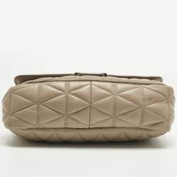 مملوكة مسبقًا Micheal Kors Beige Quilted Leather Large Sloan Shoulder Bag