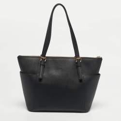 مملوكة مسبقًا حقيبة يد مايكل كورس جيت سيت سحاب علوي جلد وردي فاتح