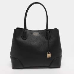 Pre Owned Michael Kors Black Leather Large Mercer Gallery Tote