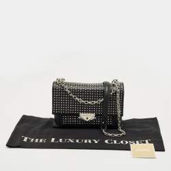 Pre Owned Michael Kors Black Leather Studded Cece Top Handle Bag