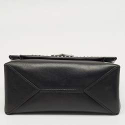 Pre Owned Michael Kors Black Leather Studded Cece Top Handle Bag