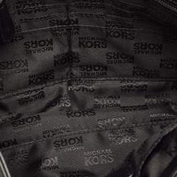 Pre Owned Michael Kors Black/Brown Leopard Print Calfhair and Leather Small Hamilton Flap Shoulder Bag