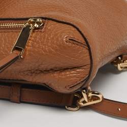 Pre Owned Michael Kors Brown Leather Extra Small Viv Backpack