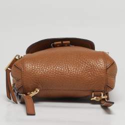 Pre Owned Michael Kors Brown Leather Extra Small Viv Backpack