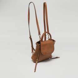 Pre Owned Michael Kors Brown Leather Extra Small Viv Backpack