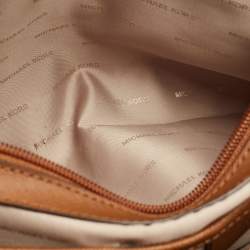 Pre Owned Michael Kors Brown Leather Large Jet Set Travel Tote