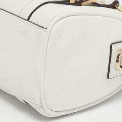 Pre Owned Michael Kors White Leather Extra Small Bedford Legacy Crossbody Bag