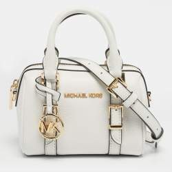 Pre Owned Michael Kors White Leather Extra Small Bedford Legacy Crossbody Bag