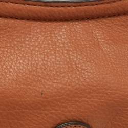 Pre Owned Michael Kors Brown Leather Tassel Braided Flap Hobo
