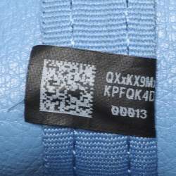 Pre Owned Michael Kors Blue Signature Coated Canvas and Leather Jet Set Travel Tote