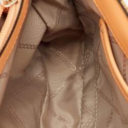 Pre Owned Michael Kors Cream/Black Python Embossed Leather Large Soho Shoulder Bag