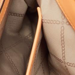 Pre Owned Michael Kors Cream/Black Python Embossed Leather Large Soho Shoulder Bag