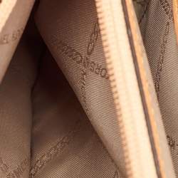 Pre Owned Michael Kors Cream/Black Python Embossed Leather Large Soho Shoulder Bag