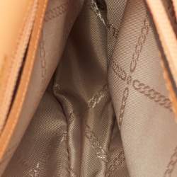 Pre Owned Michael Kors Cream/Black Python Embossed Leather Large Soho Shoulder Bag