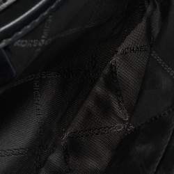 Pre Owned Michael Kors Izzy Large Black Leather Chain Clutch