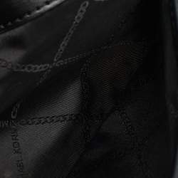 Pre Owned Michael Kors Izzy Large Black Leather Chain Clutch