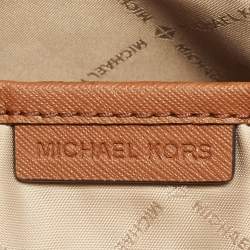 مملوكة مسبقًا Michael Kors Jet Set Camera Brown/Off White Signature Coated Canvas and Leather Crossbody Bag