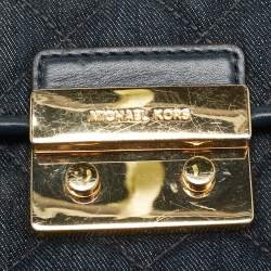 مملوكة مسبقًا حقيبة كتف دينم مبطن أزرق كحلي صغير مايكل كورس سلون