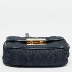 مملوكة مسبقًا حقيبة كتف دينم مبطن أزرق كحلي صغير مايكل كورس سلون