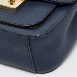 مملوكة مسبقًا حقيبة كتف مايكل كورس مرصعة سلوان جلد برتقالية