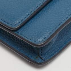 مملوكة مسبقًا حقيبة كروس موبايل مايكل كورس موت جلدية زرقاء