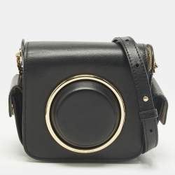 Pre Owned Michael Kors Scout Black Leather Camera Bag