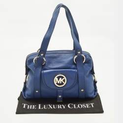 Pre Owned حقيبة مايكل كورس "فولتون" جلد أزرق