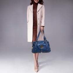 Pre Owned حقيبة مايكل كورس "فولتون" جلد أزرق