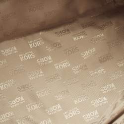 مملوكة مسبقًا Michael Kors Jet Set Off White/Grey Python Embossed and Leather Tote