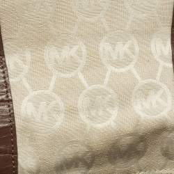 مملوكة مسبقًا حقيبة كروس جلد تمساح منقوش بني غامق مايكل كورس سادل