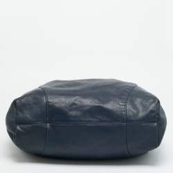 Pre Owned حقيبة هوبو مايكل كورس إيدي جلد أزرق بحري