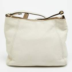 مملوكة مسبقًا Michael Kors Off White Leather Hobo