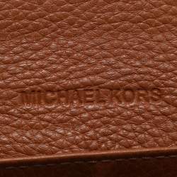 مملوكة مسبقًا محفظة مايكل كورس فولتون جلد بني بقلاّب كونتيننتال