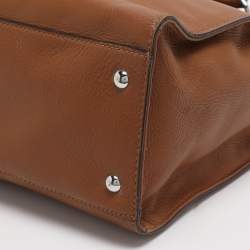 Pre Owned Michael Kors Hamilton Large Tan Leather Tote