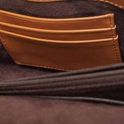 مملوكة مسبقًا Michael Kors Greenwich Medium Signature Brown Coated Canvas and Leather Top Handle Bag