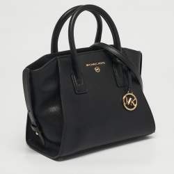 Pre Owned Michael Kors Avril Small Black Leather Satchel