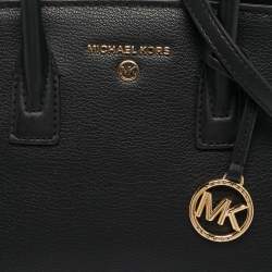 Pre Owned Michael Kors Avril Small Black Leather Satchel