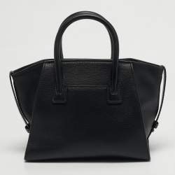 Pre Owned Michael Kors Avril Small Black Leather Satchel