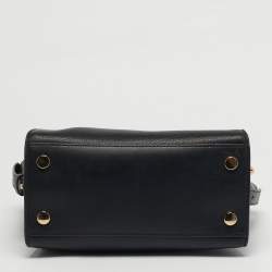 Pre Owned Michael Kors Avril Small Black Leather Satchel