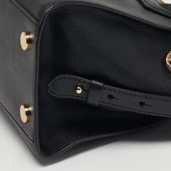 Pre Owned Michael Kors Avril Small Black Leather Satchel