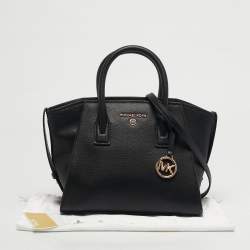 Pre Owned Michael Kors Avril Small Black Leather Satchel