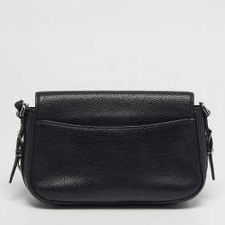 مملوكة مسبقًا Michael Kors Bedford Legacy Flap Black Leather Crossbody Bag