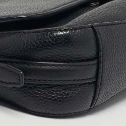 مملوكة مسبقًا Michael Kors Bedford Legacy Flap Black Leather Crossbody Bag