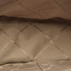 Pre Owned Michael Kors Briley Large Pink Signature Coated Canvas Messenger Bag