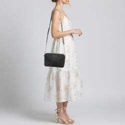 مملوكة مسبقًا Michael Kors Jet Set Black Saffiano Leather Crossbody Bag