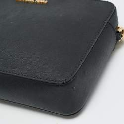 مملوكة مسبقًا Michael Kors Jet Set Black Saffiano Leather Crossbody Bag