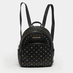 مملوكة مسبقًا Michael Kors Studded Abbey Black Leather Backpack