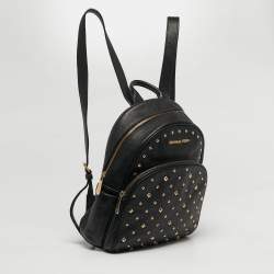 مملوكة مسبقًا Michael Kors Studded Abbey Black Leather Backpack