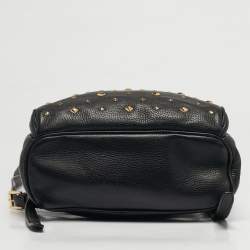 مملوكة مسبقًا Michael Kors Studded Abbey Black Leather Backpack